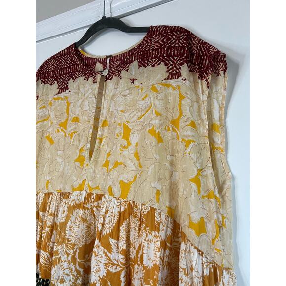 Free People Gotta Have You Tunic Top Sleeveless Yellow Sz M - Picture 6 of 10